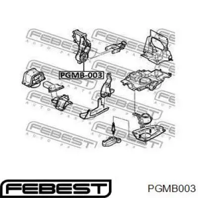 PGMB003 Febest подушка (опора двигуна, задня (сайлентблок))