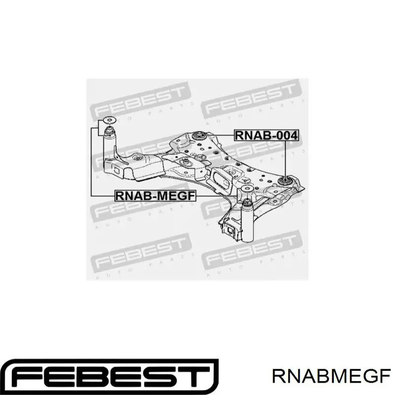 RNABMEGF Febest сайлентблок передній балки/підрамника
