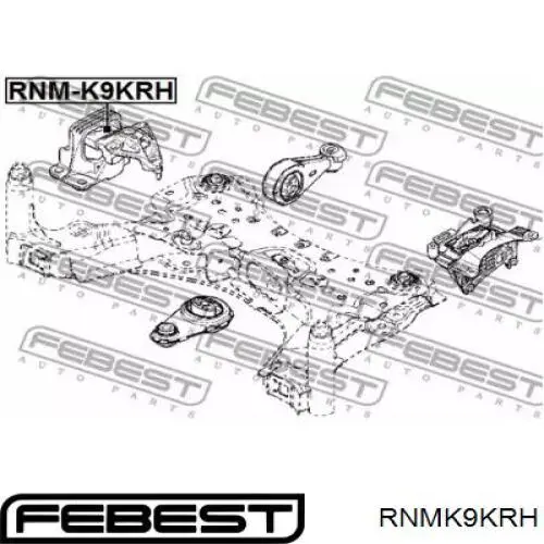 Подушка (опора) двигуна, права RNMK9KRH Febest