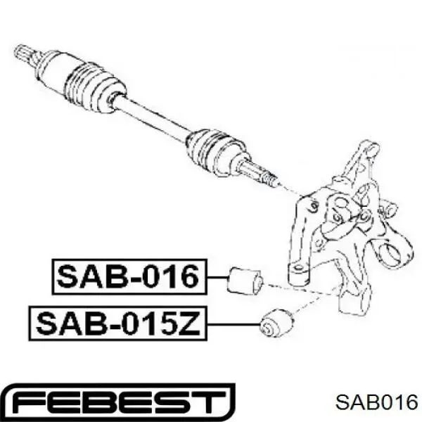 Сайлентблок заднього кулака Febest SAB016