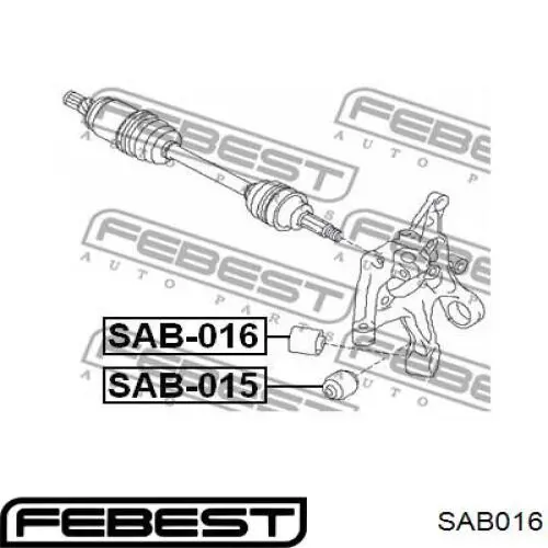 Купити SAB016 Febest Сайлентблок цапфи задньої