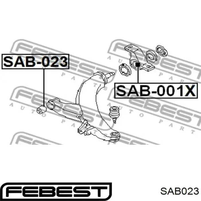 Сайлентблок переднього нижнього важеля SAB023 Febest