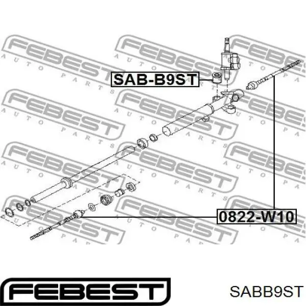 SABB9ST Febest сайлентблок кріплення рульової рейки