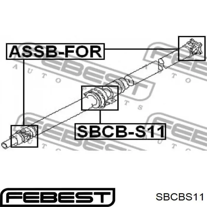 Купити SBCBS11 Febest Підвісний підшипник карданного валу