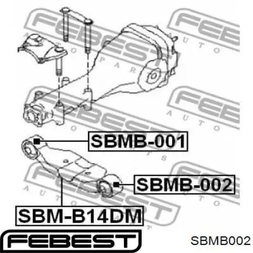 Купити RGF7872 Caster Сайлентблок траверси кріплення заднього редуктора, лівий