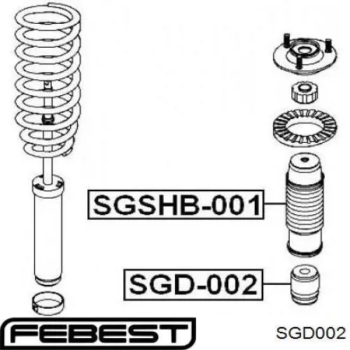 SGD002 Febest буфер-відбійник амортизатора переднього