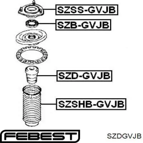 Купити SZDGVJB Febest Буфер-відбійник амортизатора переднього