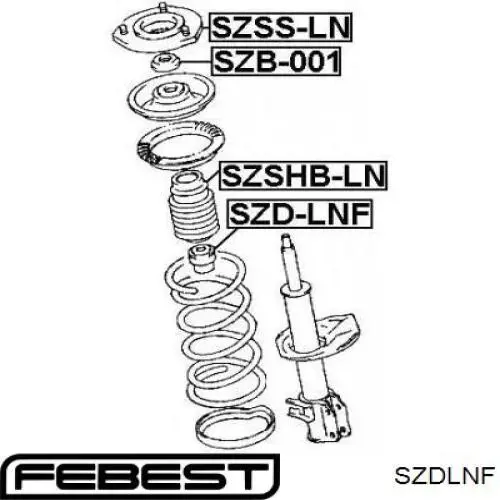 SZDLNF Febest буфер-відбійник амортизатора переднього