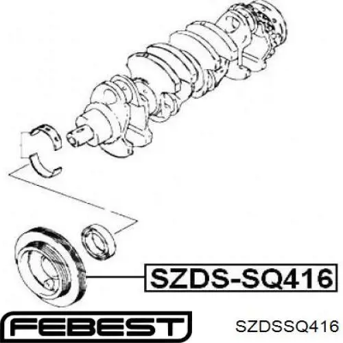 Шків колінвала (демпфер ) Febest SZDSSQ416 ціна, від 56.50 USD