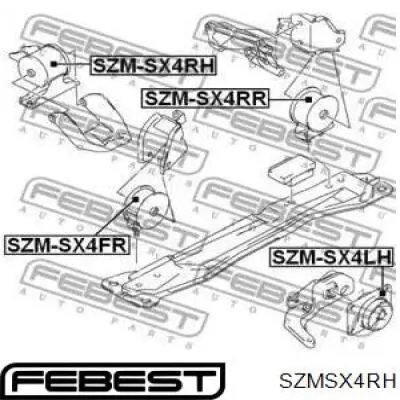 Подушка (опора) двигуна, права FT52022 Fast
