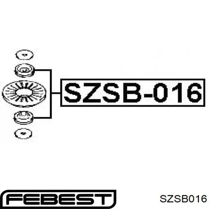 SZSB016 Febest опора амортизатора заднього