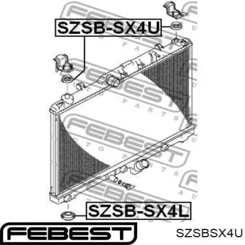 Купити SZSBSX4U Febest Подушка кріплення радіатора верхня