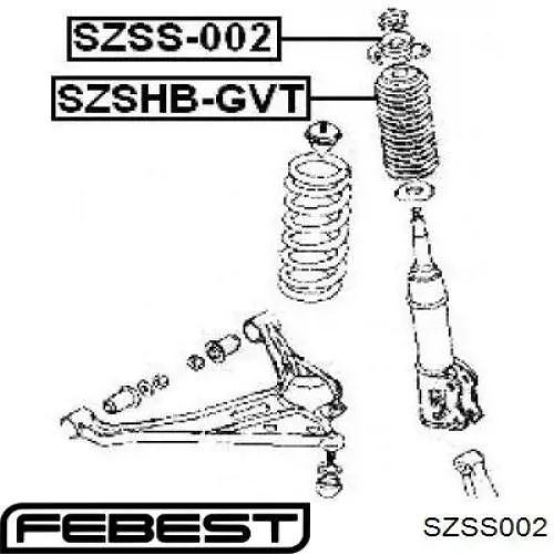 Опора стійки амортизатора переднього Febest SZSS002 ціна, від 26.61 USD