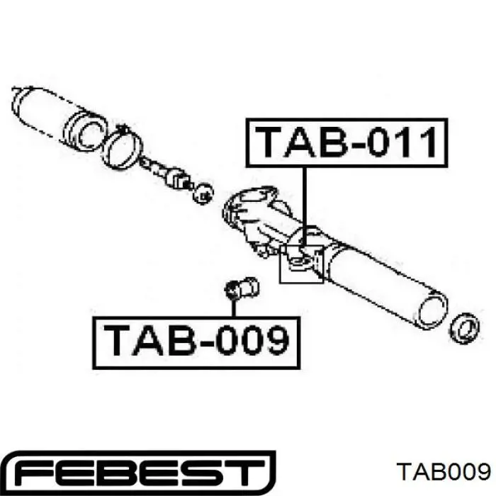Сайлентблок кріплення рульової рейки TAB009 FEBEST