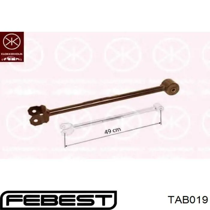 Сайлентблок заднього поздовжнього важеля Febest TAB019