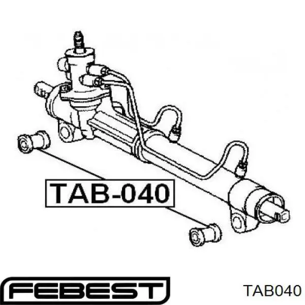 Сайлентблок кріплення рульової рейки TAB040 FEBEST