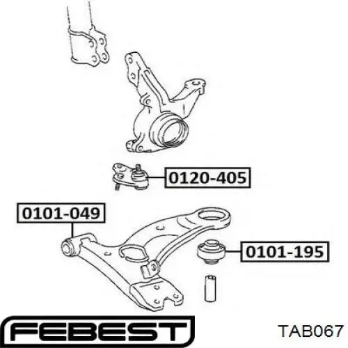 Купити TAB067 Febest Сайлентблок передньої підвіски