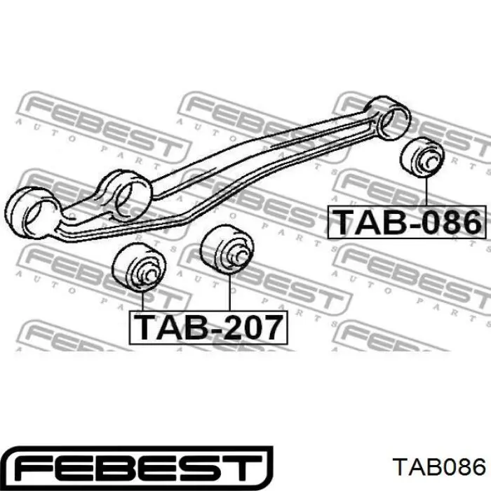 Сайлентблок переднього важеля TAB086 Febest