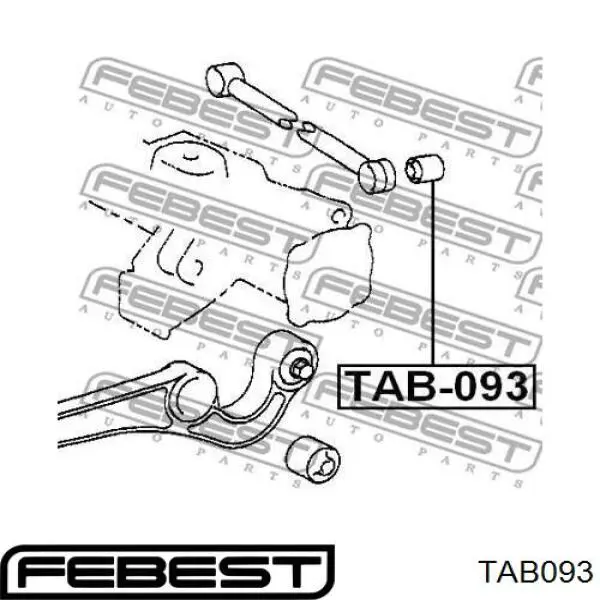 Сайлентблок тяги поперечної, задньої підвіски Febest TAB093 ціна, від 5.95 USD