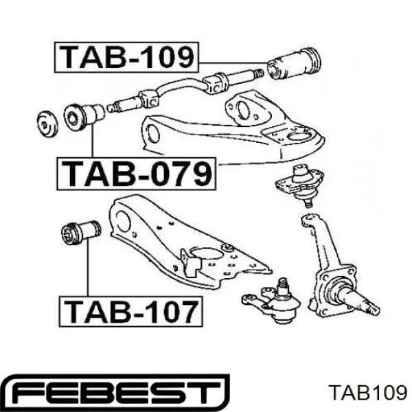 Купити TAB109 Febest Сайлентблок передньої підвіски