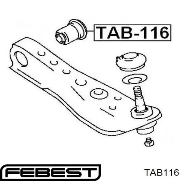 Сайлентблок нижнього важеля передньої підвіски Febest TAB116 ціна, від 3.41 USD