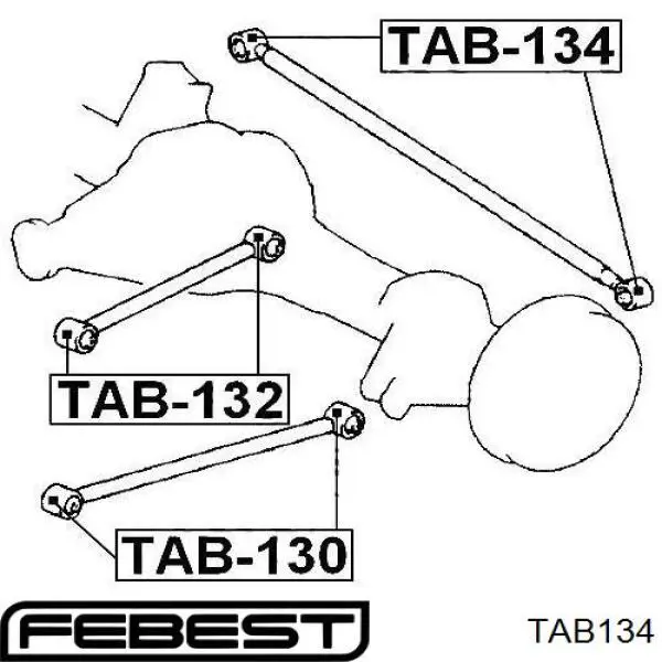 Купити TAB134 Febest Сайлентблок задньої поздовжньої тяги