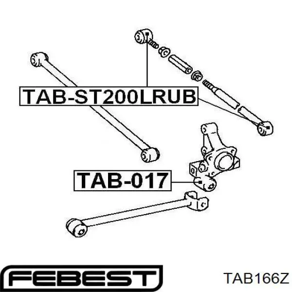 Купити TAB166Z Febest Сайлентблок цапфи задньої