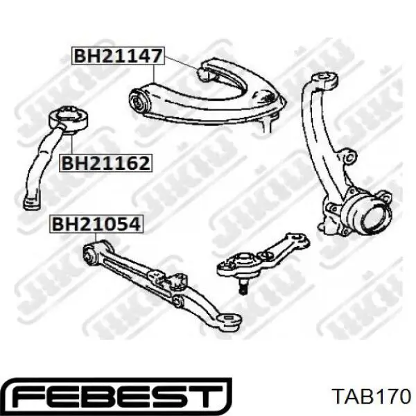 С/блок нижнього важеля Febest TAB170