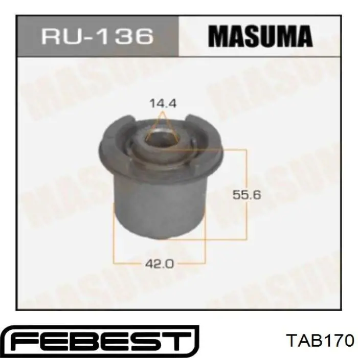 Сайлентблок переднього важеля TAB170 Febest