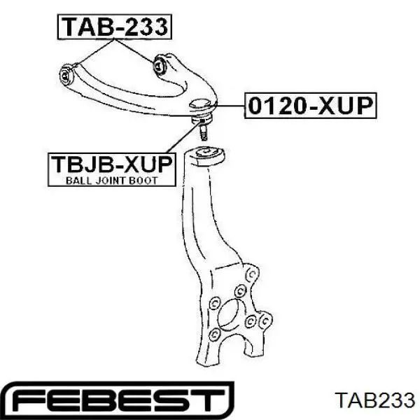 TAB233 Febest Сайлентблок переднього верхнього важеля