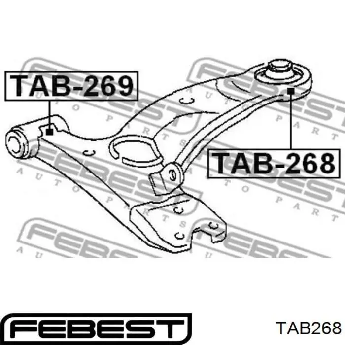 Купити TAB268 Febest Сайлентблок передньої підвіски