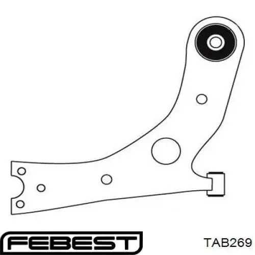 Сайлентблок переднього важеля TAB269 Febest