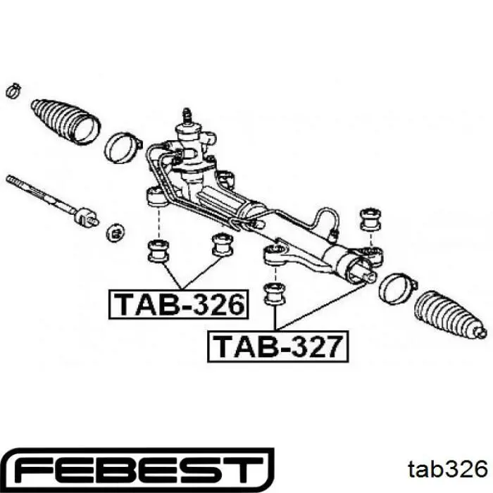 Сайлентблок кріплення рульової рейки tab326 FEBEST