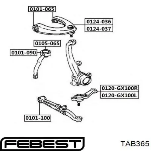 Купити 4863230100 Toyota Сайлентблок переднього верхнього важеля