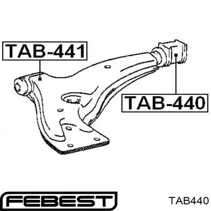 Сайлентблок нижнього важеля передньої підвіски Febest TAB440 ціна, від 4.23 USD