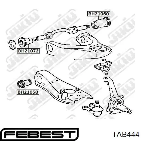 С/блок нижнього важеля Febest TAB444