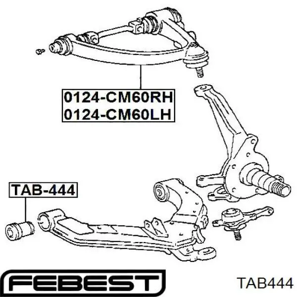 TAB444 Febest сайлентблок переднього нижнього важеля