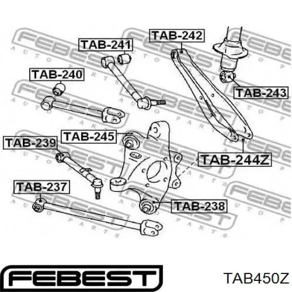 Сайлентблок цапфи задньої GOM2815 Ashika