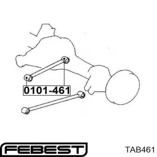 Купити TAB461 Febest Сайлентблок задньої поздовжньої тяги