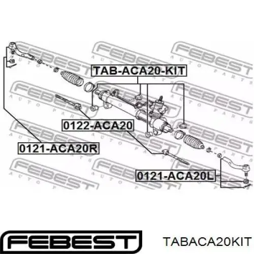 Сайлентблок кріплення рульової рейки FEBEST TABACA20KIT