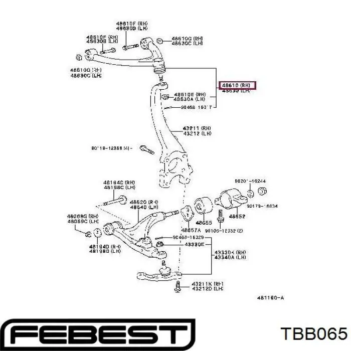 Пильник опори кульової нижній Febest TBB065