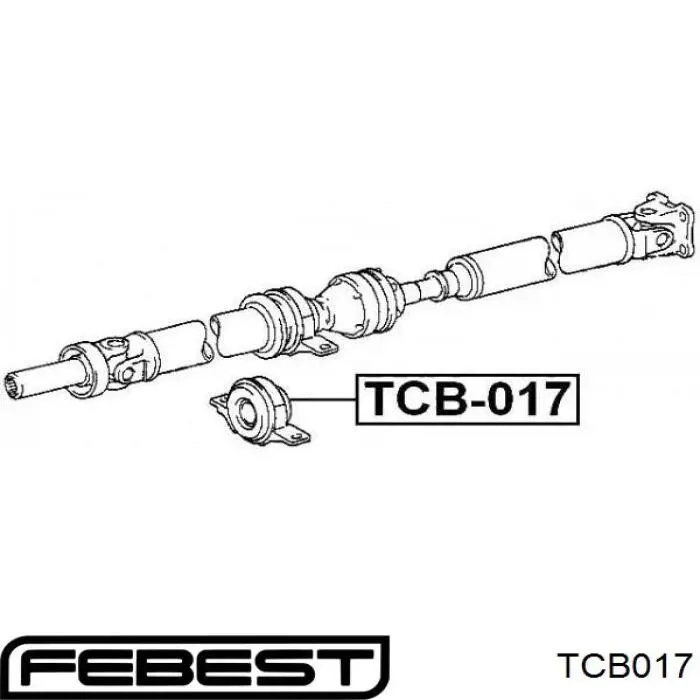 TCB017 Febest підвісний підшипник карданного валу