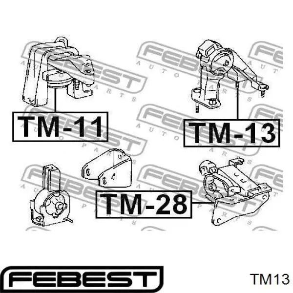 TM13 Febest подушка (опора двигуна, задня)