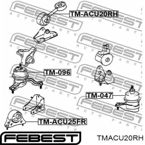 1236328120 Toyota Подушка (опора) двигуна, права верхня