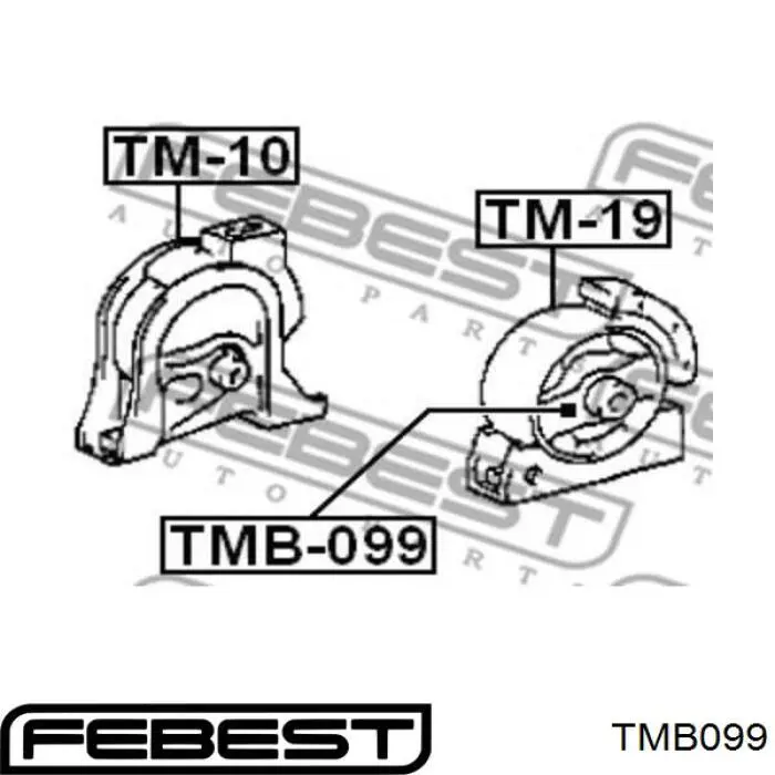 TMB099 Febest Подушка передньої опори двигуна