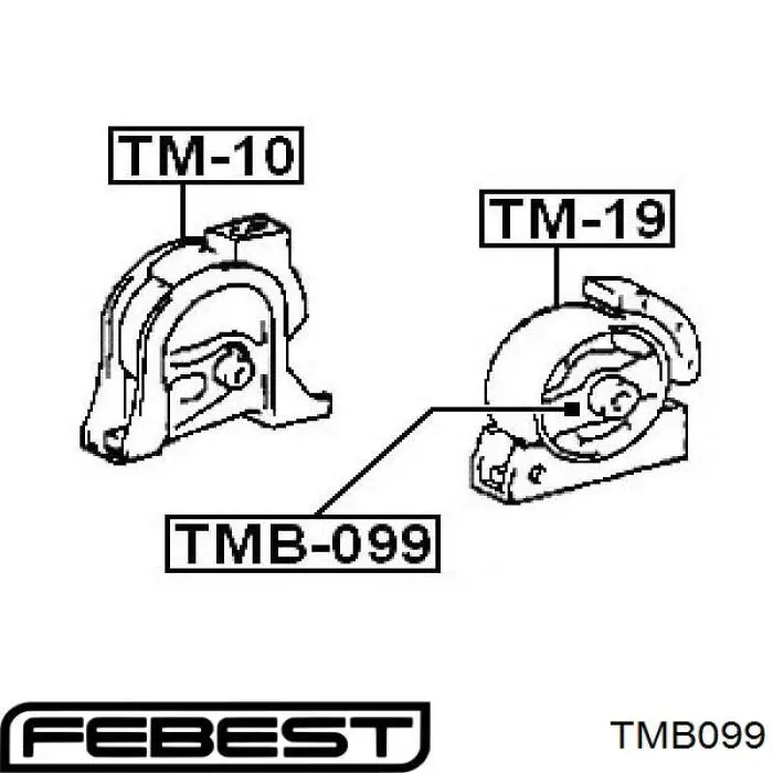 T0930F RBI подушка (опора двигуна, передня)