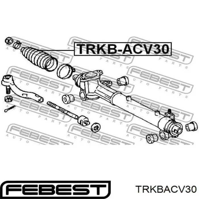TRKBACV30 Febest пильник рульового механізму/рейки