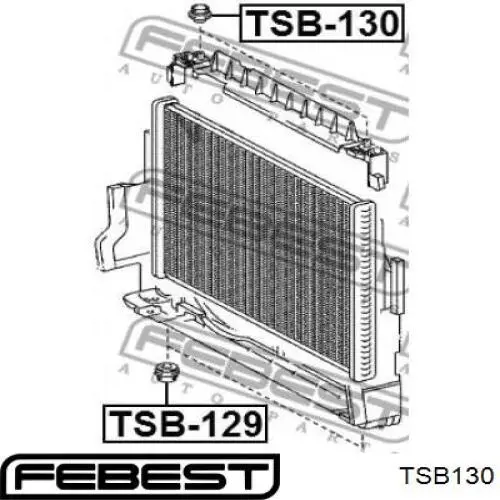 TSB130 Febest подушка радіатора кондиціонера, верхня