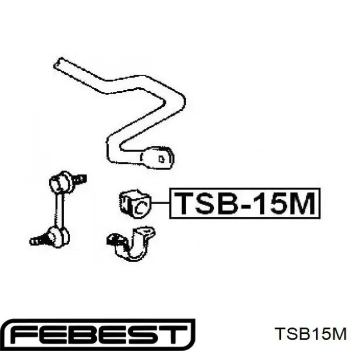 Втулка стабілізатора переднього TSB15M Febest