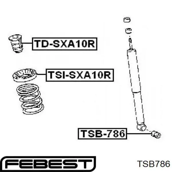 Сайлентблок амортизатора заднього на Toyota RAV4 III A3